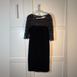 Eliza J Black Lace Long Sleeve Dress
